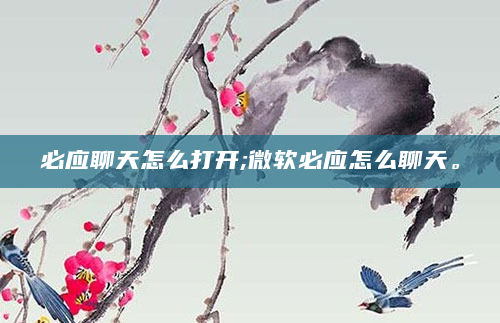 必应聊天怎么打开;微软必应怎么聊天。