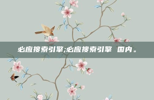 必应搜索引擎;必应搜索引擎 国内。