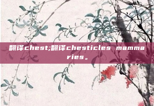 翻译chest;翻译chesticles mammaries。