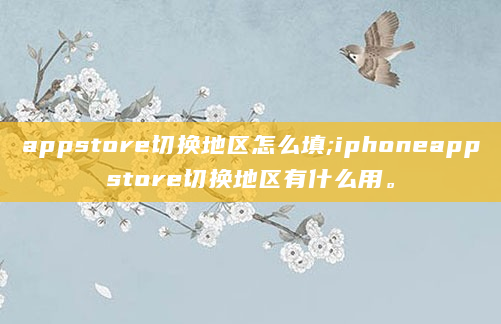 appstore切换地区怎么填;iphoneappstore切换地区有什么用。