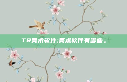 TR美术软件;美术软件有哪些。