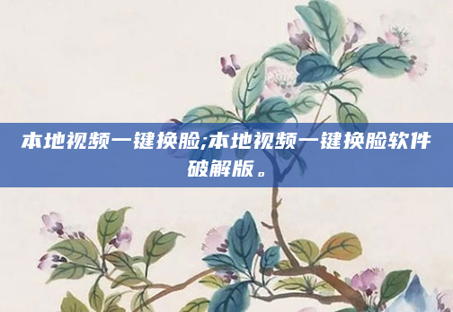 本地视频一键换脸;本地视频一键换脸软件破解版。