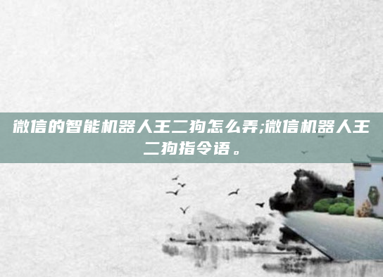 微信的智能机器人王二狗怎么弄;微信机器人王二狗指令语。