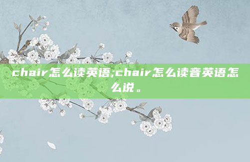 chair怎么读英语;chair怎么读音英语怎么说。