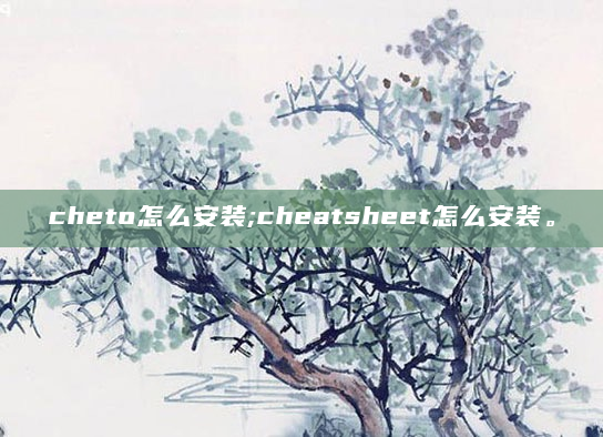cheto怎么安装;cheatsheet怎么安装。