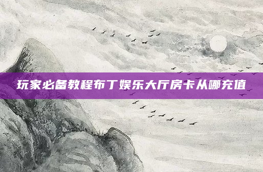 玩家必备教程布丁娱乐大厅房卡从哪充值