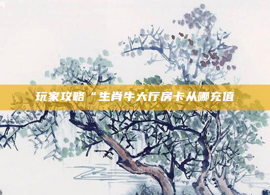 玩家攻略“生肖牛大厅房卡从哪充值