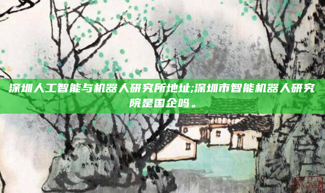 深圳人工智能与机器人研究所地址;深圳市智能机器人研究院是国企吗。