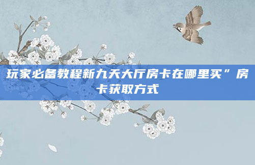 玩家必备教程新九天大厅房卡在哪里买”房卡获取方式