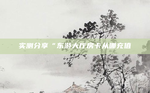 实测分享“东游大厅房卡从哪充值