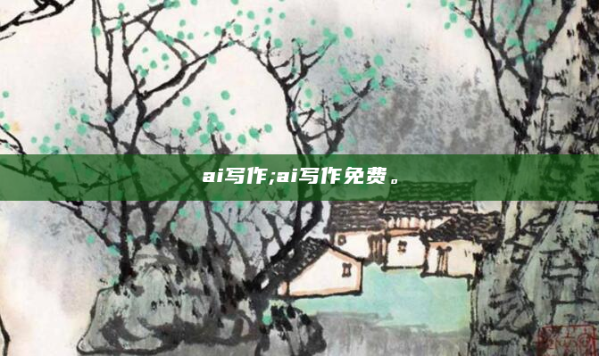 ai写作;ai写作免费。