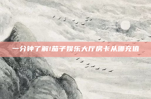 一分钟了解!茄子娱乐大厅房卡从哪充值