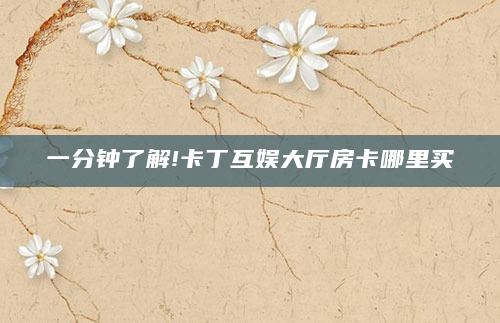 一分钟了解!卡丁互娱大厅房卡哪里买
