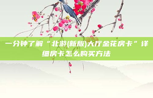 一分钟了解“北游(新版)大厅金花房卡”详细房卡怎么购买方法
