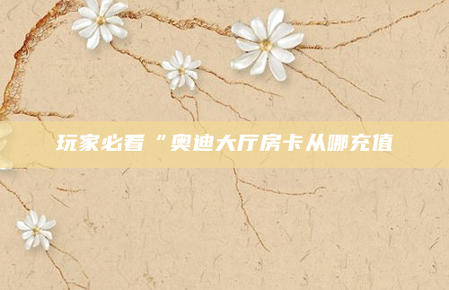 玩家必看“奥迪大厅房卡从哪充值