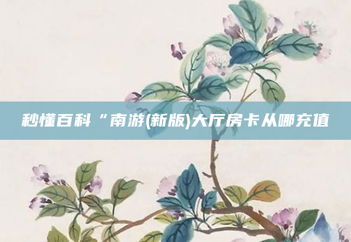秒懂百科“南游(新版)大厅房卡从哪充值