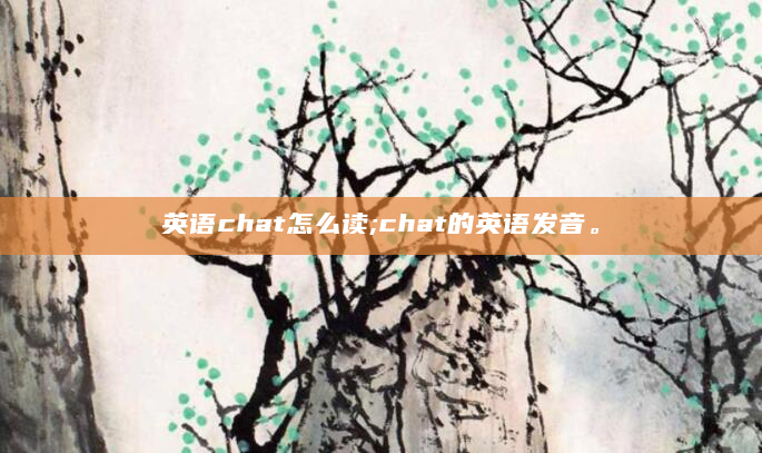 英语chat怎么读;chat的英语发音。