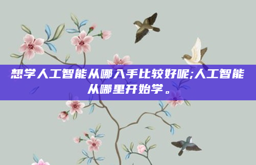 想学人工智能从哪入手比较好呢;人工智能从哪里开始学。
