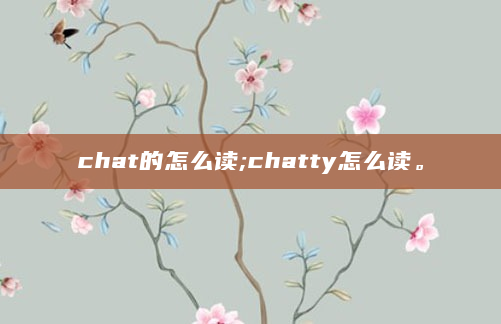 chat的怎么读;chatty怎么读。
