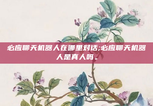 必应聊天机器人在哪里对话;必应聊天机器人是真人吗。