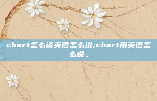 chart怎么读英语怎么说;chart用英语怎么说。
